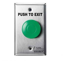 Alarm Controls, TS-14 Mushroom Exit Button with Pneumatic Timer